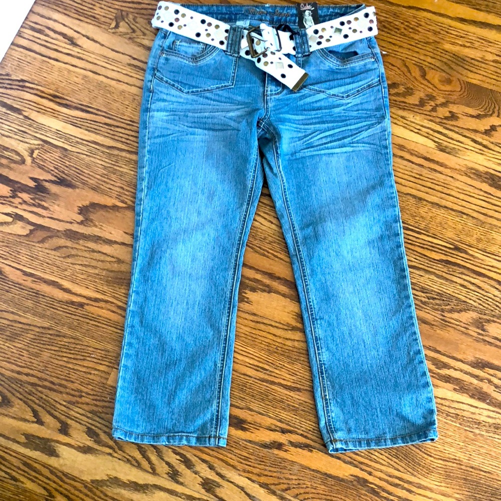 Suko Jeans, Skinny flare cropped leg with belt